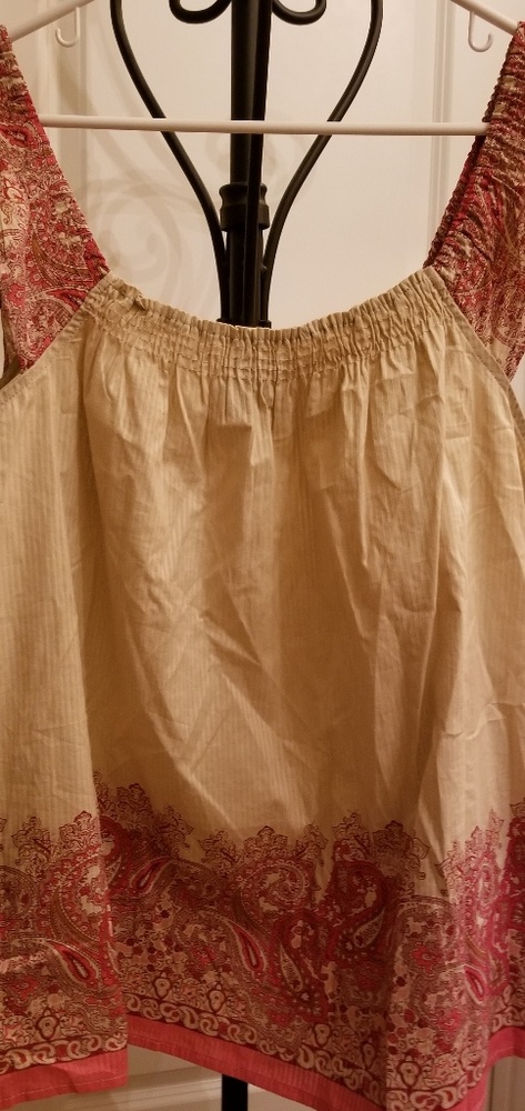 COPY - Tan, pink, hot pink, and maroon paisley ha…